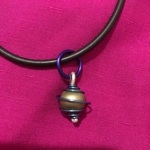 Funky Bead Choker with Colored Wire Wraps